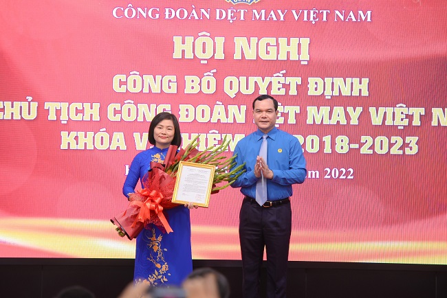 Đồng chí Phạm Thị Thanh Tâm trở thành tân Chủ tịch Công đoàn Dệt May Việt Nam