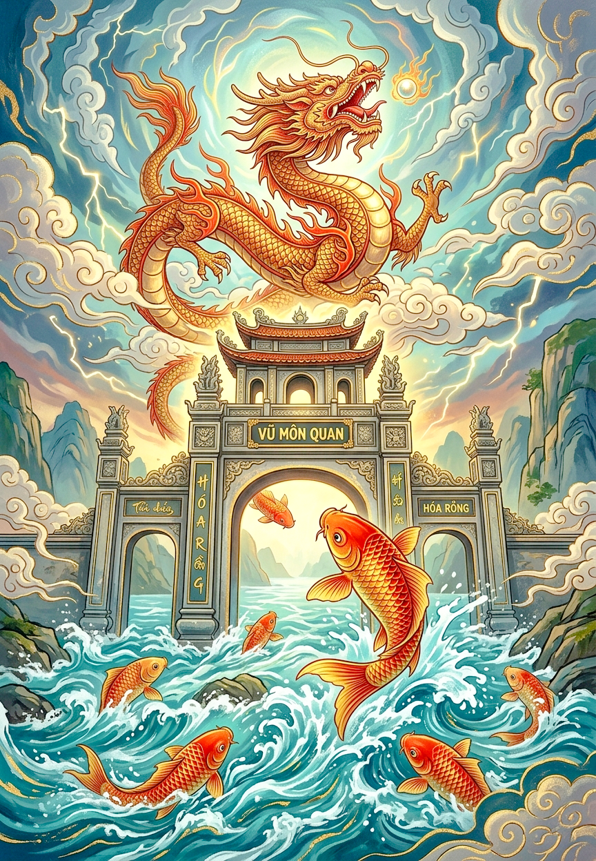 Chuyển hóa hình tượng Cá hóa Long trong thiết kế trang phục nam mang bản sắc Việt 1 Gemini Generated Image 49oj3649oj3649oj