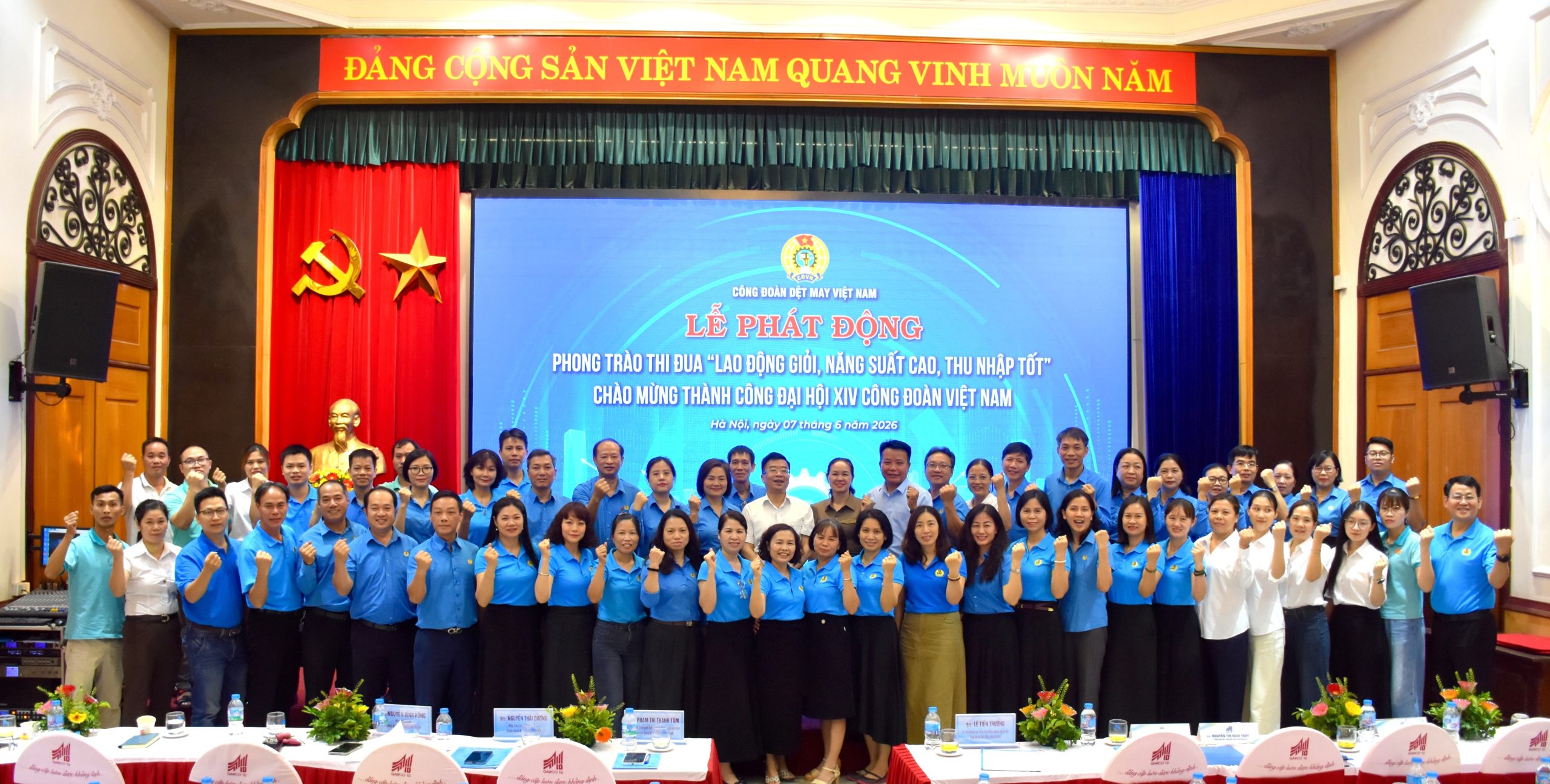 Công đoàn Dệt May Việt Nam hưởng ứng phong trào thi đua của Tổng Liên đoàn và phát động Hội thi Thợ giỏi cấp ngành lần thứ VII