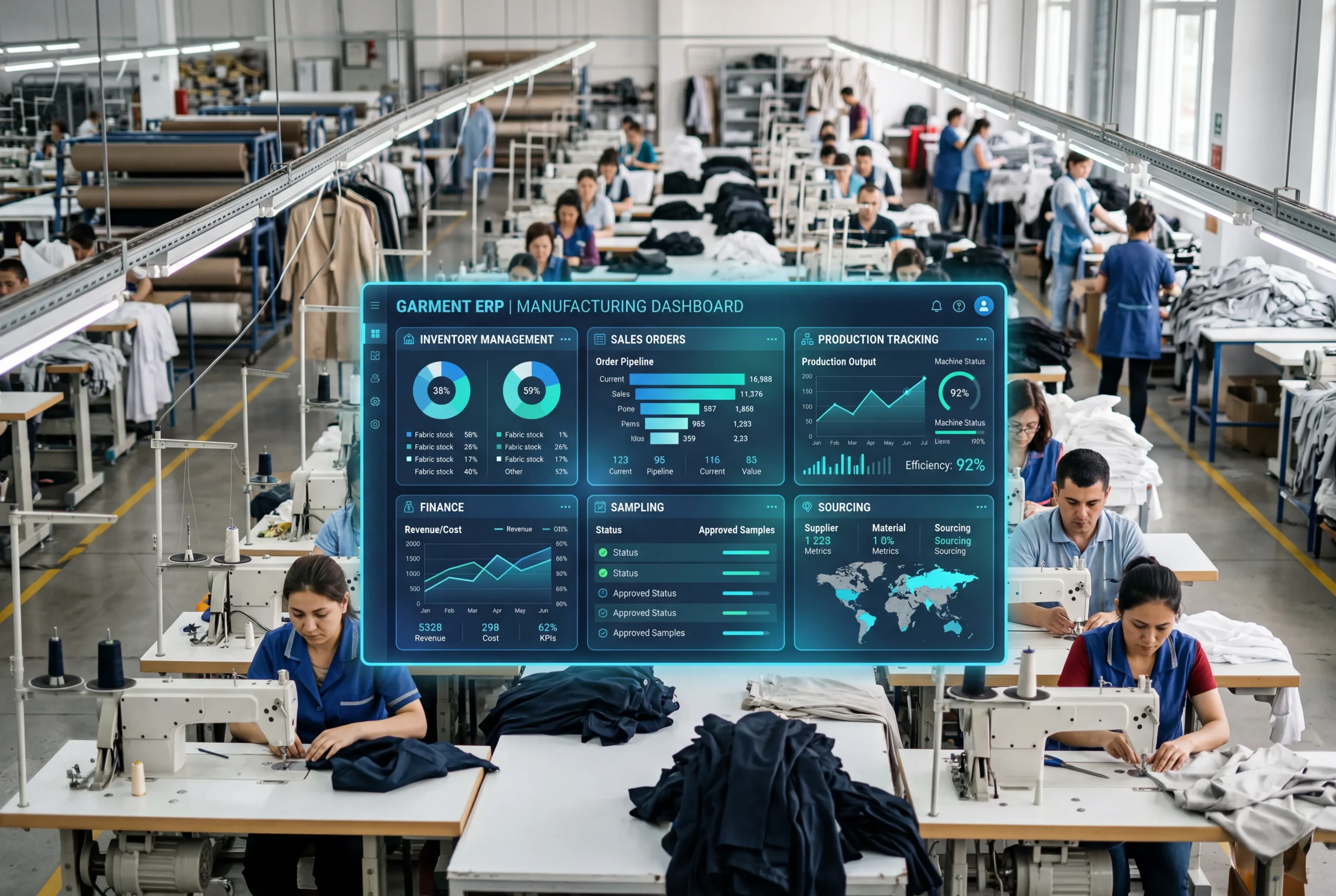 Từ dashboard đến quyết định: Khi dữ liệu trở thành năng lực quản trị 5 Garment ERP in Manufacturing scaled 1